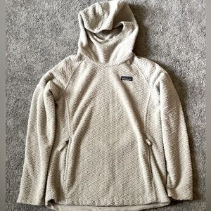 Patagonia Diamond Capra Cream Fleece Hoodie Size Small
